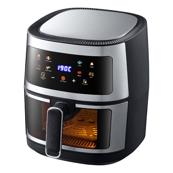 8L Smart Touch Screen Air Fryer Nonstick Air Deep Fryer For Home Kitchen